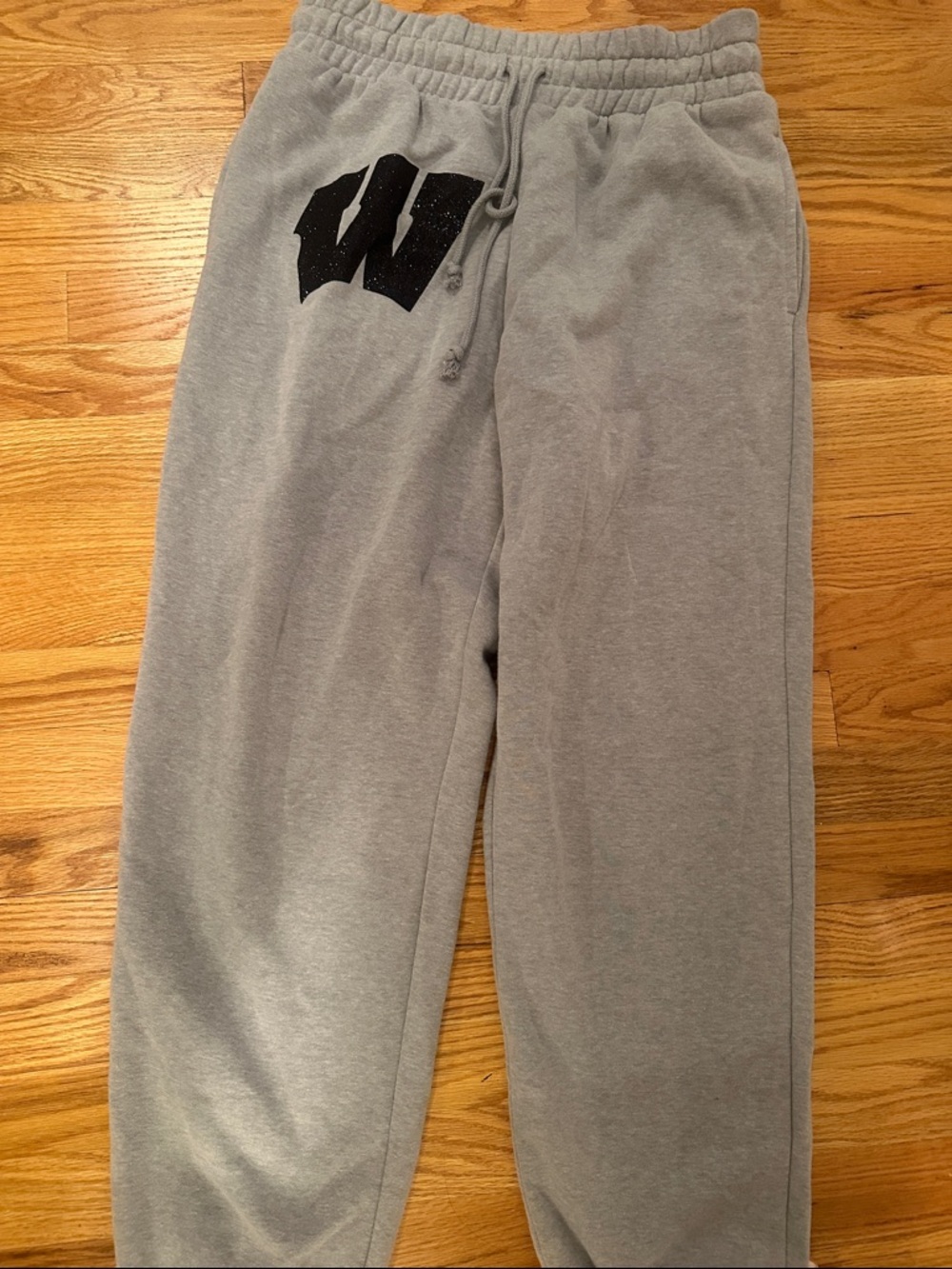 wild fable university of Wisconsin Light Gray Sweatpants with sparkly W logo